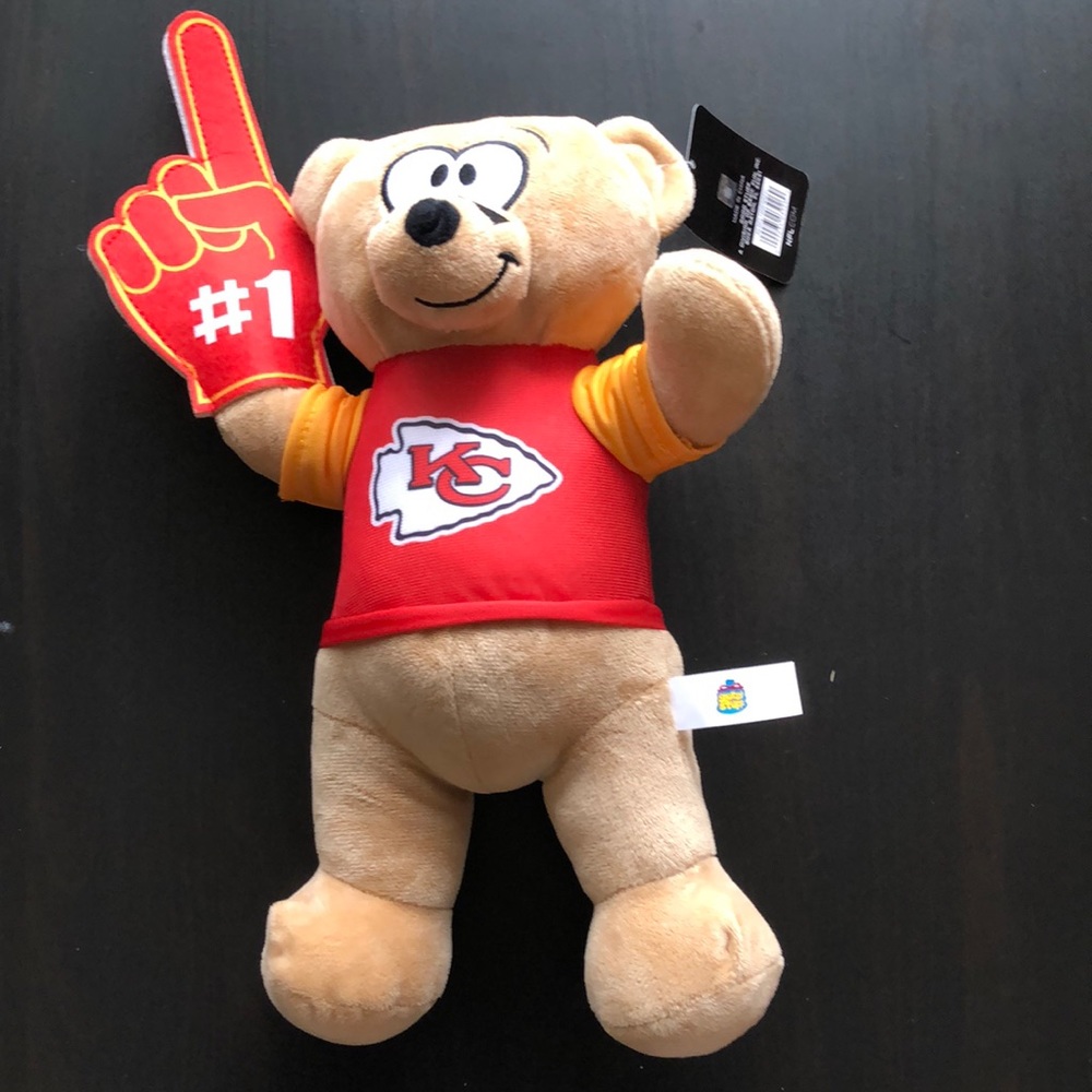 Kansas City Chiefs Plush Bear NFL #1 Fan New